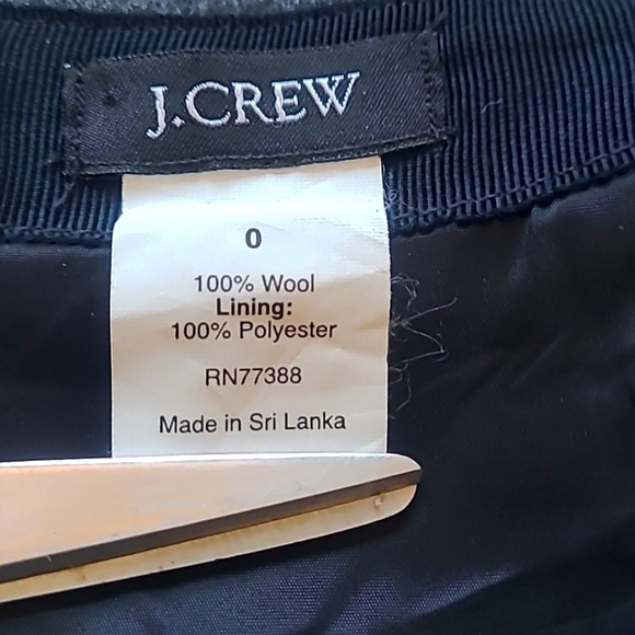 J.Crew Dark Gray 100% Wool Pencil Skirt Women’s 0 HO10 - Picture 10 of 11
